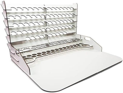 Vallejo - Paint Display and Work Station with Vertical Storage for Acylic Paints for Scale Models and Miniatures | Size 50 x 37 cm (19.69 in x 14.57 in)