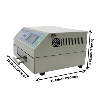 INTBUYING 110V Reflow Oven T962 v2.0 800W Micro-computer Control Reflow Soldering Machine with 7.1x9.3Inch Soldering Area Drawer Type Lead Infrared IC Heater Free Reflow Soldering Machine