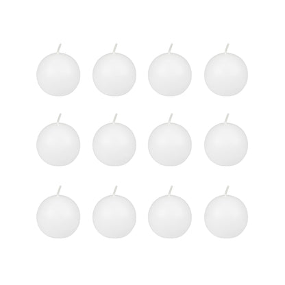 Zest Candle 12-Piece Ball Candles, 2-Inch, White Citronella