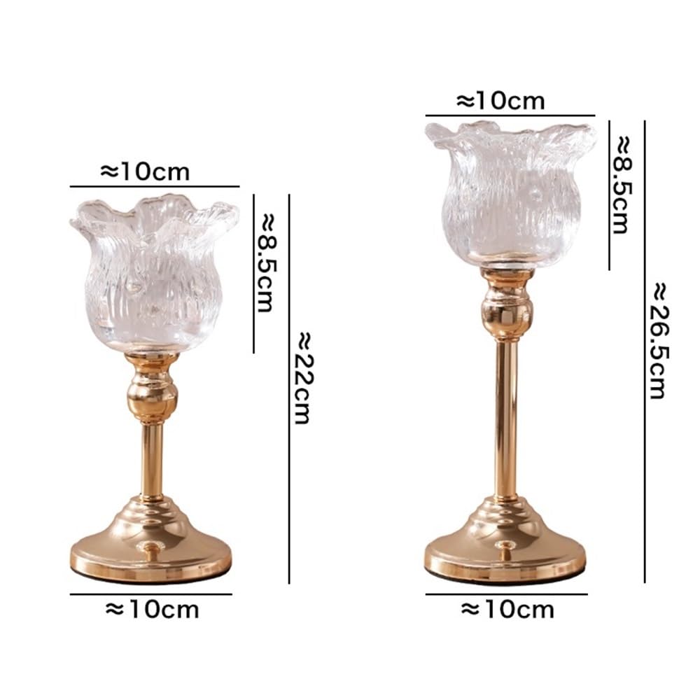 cfycfy987 Candelabra European Crystal Glass Tall Candle Holder Candlelight Dinner Table Decoration Home Furnishings Candle Sticks Holder(Large)