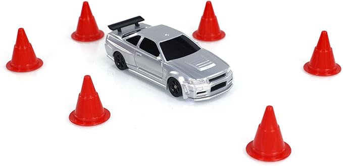TOUCAN RC HOBBY 1/43 Ready to Run Race Car Gyro Drift Car 4WD Traffic Cones Mini Toy for Men