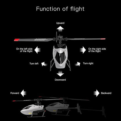 GoolRC C129 V2 RC Helicopter 4 Channel Remote Control Helicopter with 6-Axis Gyro 2.4GHz RC Aircraft with 3D Flips Altitude Hold One Key Take Off/Landing and 2 Batteries for Adults and Beginners