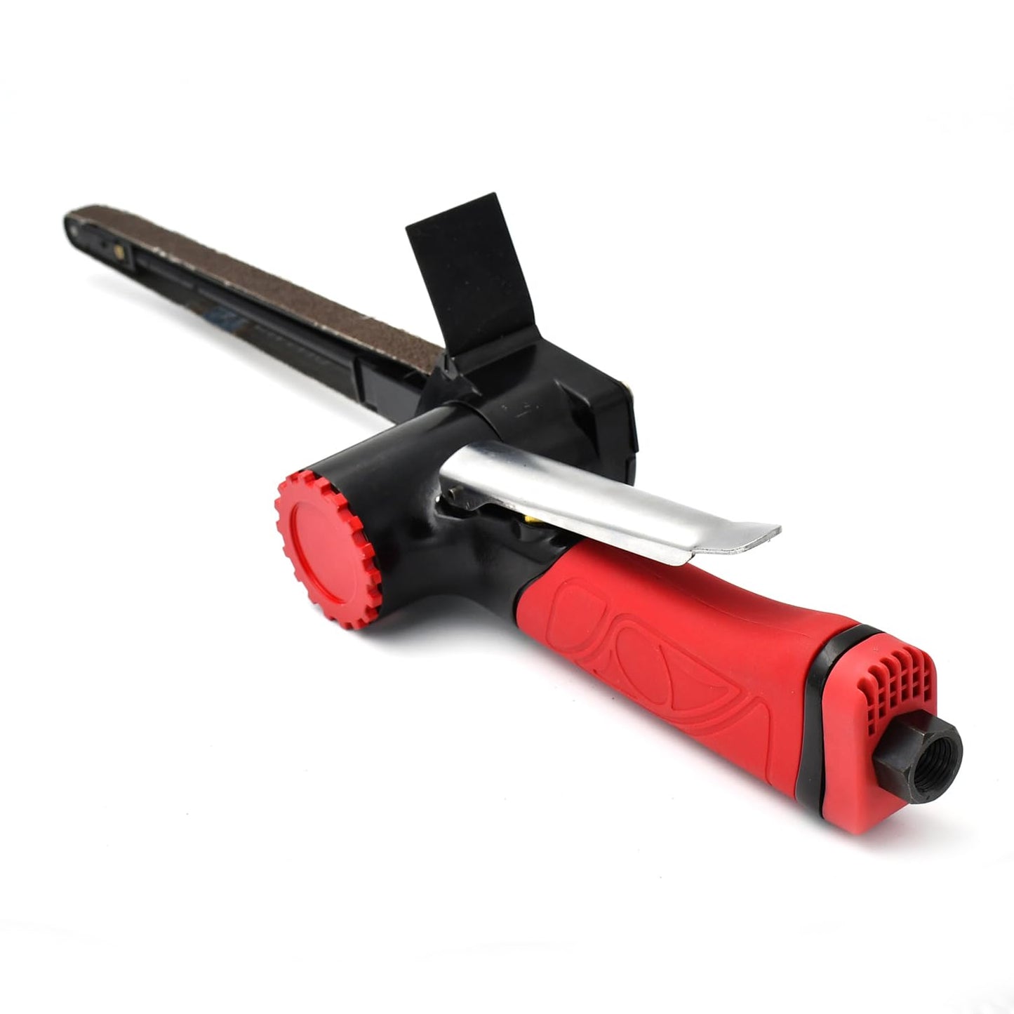 Air Belt Sander 1/2" x 24" Handheld Angle Grinder Belt Sander For Wood Aluminium Iron Steel Metal Polishing DIY Surface Treatment Tool 20000RPM