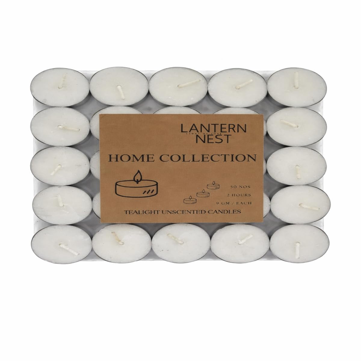 Lantern Nest Unscented Tealight Candles