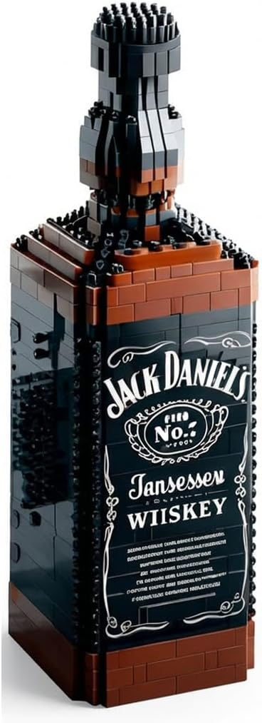 300Pcs Toy Building Block Set for Whiskey Bottle ConstructionCollectible Display Set Adults and Boys Kids Aged 6+ (Whiskey Bottle Building Blocks-2)