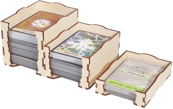 The Broken Token Game Organizer Compatible with Spirit Island - Wooden Game Organizing Box with Multiple Trays