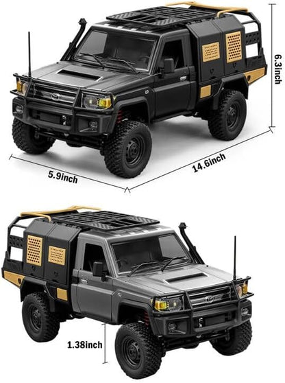 ARRIS 1/12 RC Crawler MN82S RC Rock Crawler 4x4 Toyota LC79 RC Truck 2.4GHz Remote Control Off Road Car with LED Lights for Adults Hobby Grade RTF Toy Vehicle Gifts