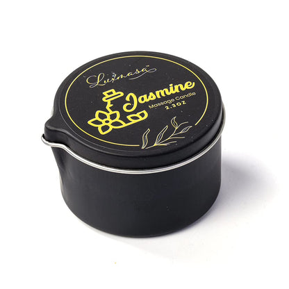 LUXMASA Low Temperature Pure Natural Soybean Oil Massage Candle, Jasmine Scented Aromatherapy Candle for Body Treatment and Skin Moisturizing 2.35 OZ
