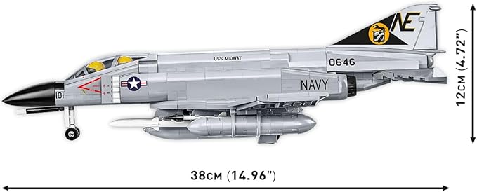 COBI Armed Forces F-4 Phantom II Aircraft Carrier Building Set 703 Pieces