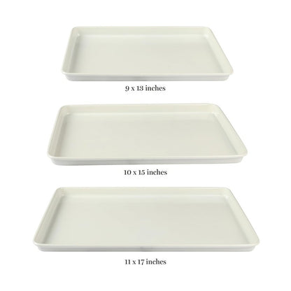 Martha Stewart Gallen 3-Piece Cookie Sheet Set – 13", 15", 17" Baking Pans, Ceramic Nonstick, PFA-Free, Carbon Steel – Oven Safe to 450°F, Warp-Resistant, Easy to Clean - Linen White