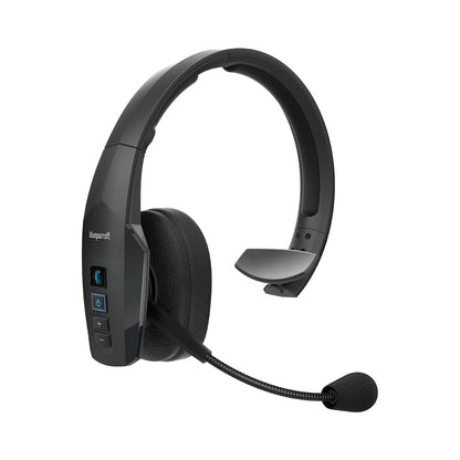 BlueParrott B450-XT Mono Bluetooth Wireless Headphones 96% Noise Canceling Over Head Trucker Headset with Mic, All Day Comfort Padded Headband, Extended Wireless Range, 24 hrs. Talk Time, Black