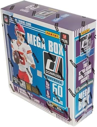 NEW 2025DONRUSS Football Card MEGA Box 60 Cards - 1 Autograph or Memorabilia Card Per Box!