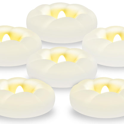 24PACK Flameless LED Floating Candles, 3'' Battery Operated Plastic Flickering Waterproof Tealights for Cylinder Vases, Centerpieces at Wedding, Party, Pool, Holiday (Warm White)