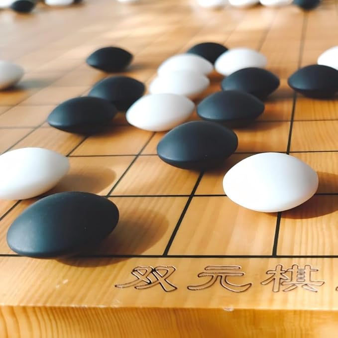 Double Convex Ceramic 11mm Go Game Stone Set 361pcs with Stone Bag and Go Board 2 Players Board Game