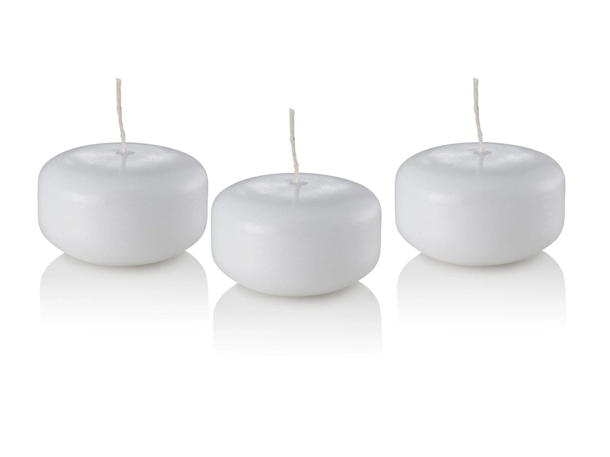 D'light Online Small 2 Inch Floating Candles Bulk Pack for Events, Mini Candles for Centerpieces, Weddings, Spa, Home Decor, Special Occasions and Holiday Decorations (Small - 2" - Set of 72, White)