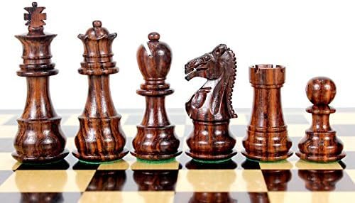 House of Chess - Galaxy Staunton Wooden Chess Set Pieces King Size 3 Triple Weighted