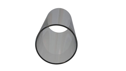 KETE LED Colored Glass Cylinder Candle Holder Bottomless Borosilicate Glass Globe Lamp Shade Replacement (Grey,2.5x6)