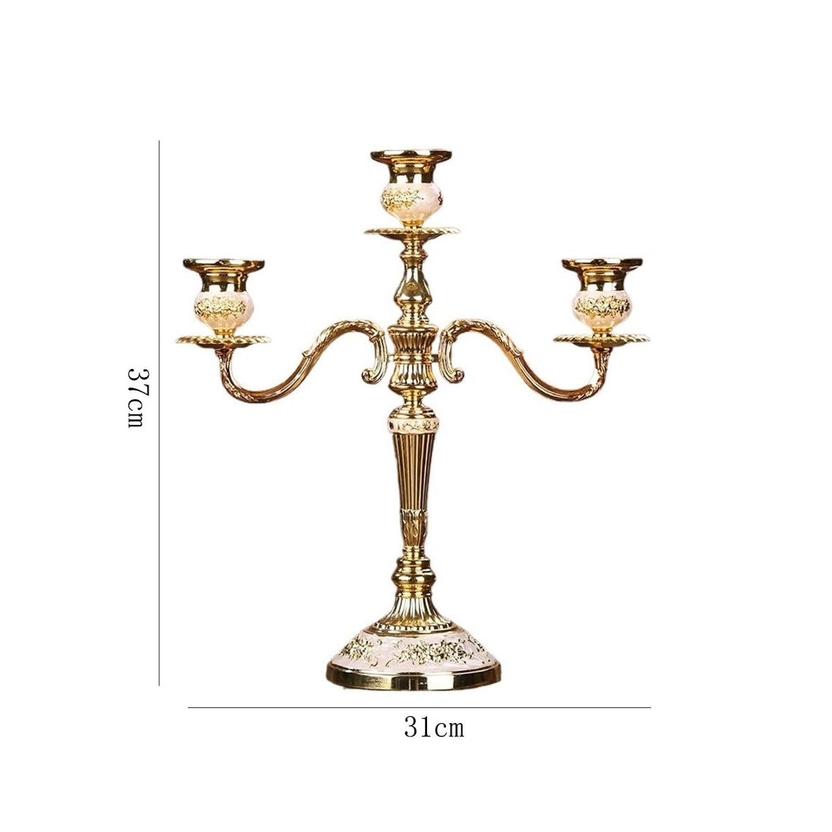 Candlestick Holders European Retro Three-Head Candle Holder Home Wedding Props Decorative Candlestick Candle Holders