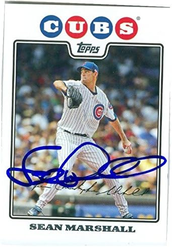 Sports Memorabilia Autograph Warehouse 246022 Sean Marshall Autographed Baseball Card - Chicago Cubs 2008 Topps - No. 387