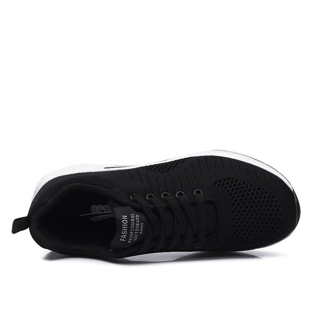 FLARUT Running Shoes Womens Lightweight Fashion Sport Sneakers Casual Walking Athletic Non Slip(Black, EU40)