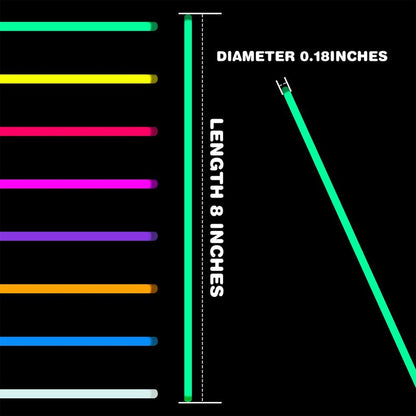 YixangDD 86 PCS Ultra Bright Glow Sticks, 8 Inch Glow Sticks Bulk Party Pack, Light Up Sticks for Glow Bracelets, Necklaces, Concerts, Christmas, Party Supplies with 86 Connectors