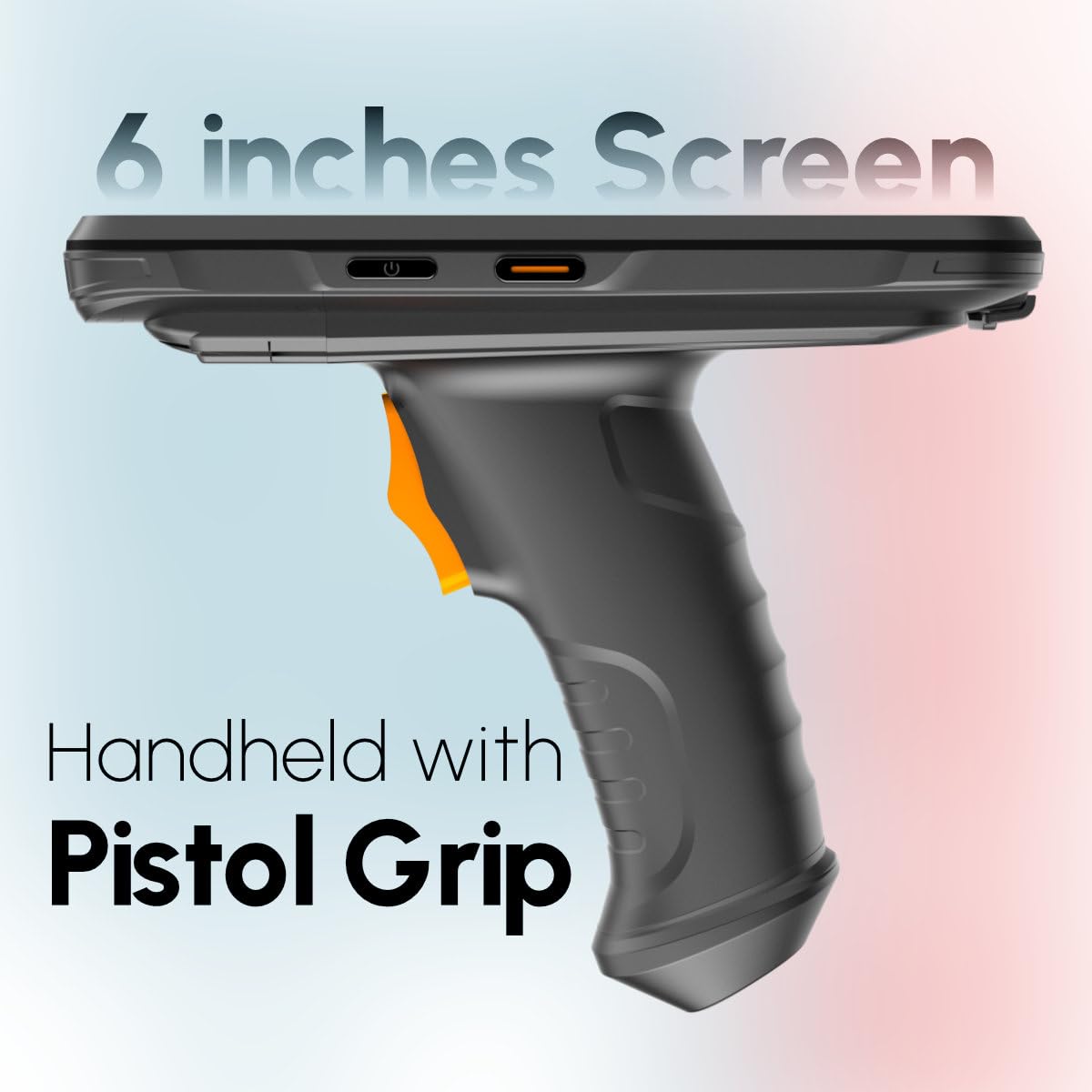RAYOUNGTEK Android Barcode Scanner with Pistol Grip, Equipped with SE4710 Scanner Engine, Handheld Android 12 PDA 4+64GB, 6.0 Full Screen 4G Wi-Fi 1D 2D Data Terminal Mobile Computer Inventory Scanner