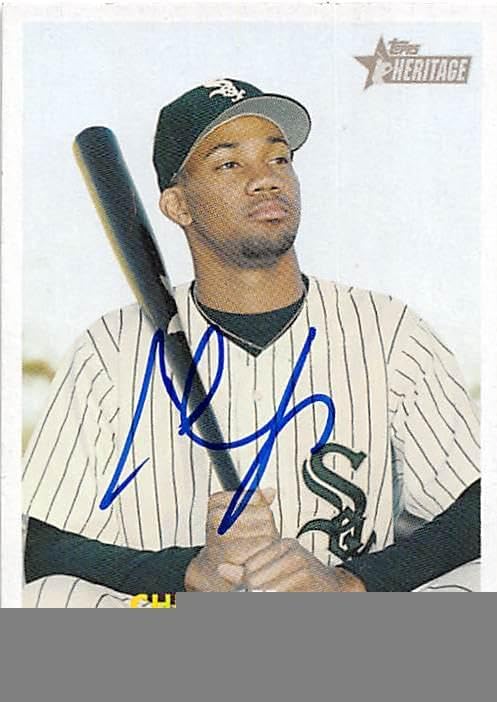 Sports Memorabilia Autograph Warehouse 247265 Chris Young Autographed Baseball Card - Chicago White Sox 2004 Topps Heritage - No. 82