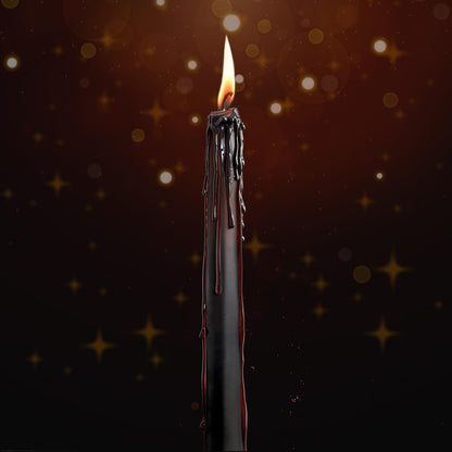 Pliadvbu 12PCS 10-Inch Black Bleeding Taper Candles,Vampire Tears Taper Candles- Unscented Ideal for Halloween, Christmas, Rituals, and Themed Party Decor