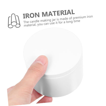 FONDOTIN 3pcs Candle Making Containers Iron Candle Tins Lids Decorative Home Decor for Party