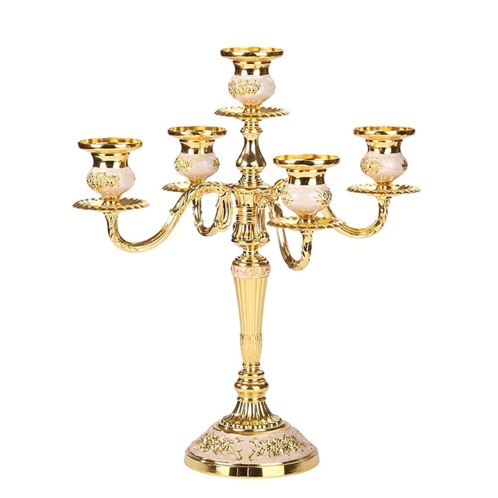 Candlelight dinne European Retro Five-Head Candle Holder Home Wedding Props Decorative Candlestick Weddings