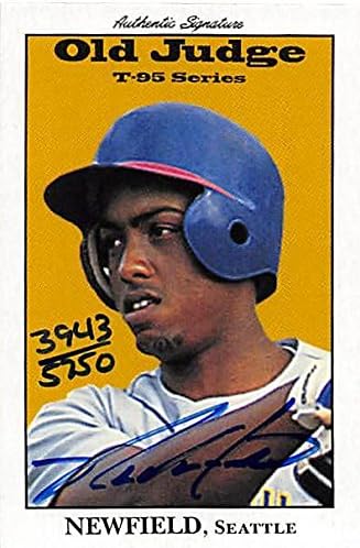 Sports Memorabilia Autograph Warehouse 249423 Marc Newfield Autographed Baseball Card - Seattle Mariners 1995 Signature Rookies Old Judge - No. 26