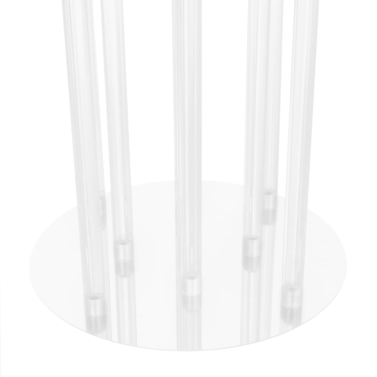 4Pcs 9 Arms Acrylic Candle Holder, Clear Candlestick Holder w/Acrylic Shade, 42.5In Tall Crystal Tapered Candle Holders Centerpieces w/Rectangular Base for Home Wedding Party (4 Pcs 9 Arms Type B)
