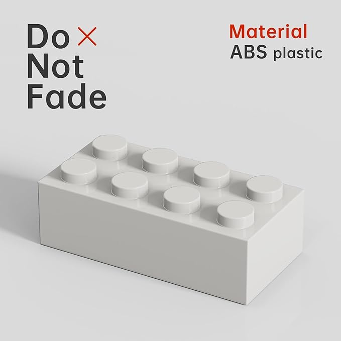 500 Piece Bulk 2x4 Building Bricks Compatible with Lego Flat White Bricks