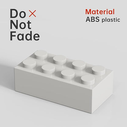 500 Piece Bulk 2x4 Building Bricks Compatible with Lego Flat White Bricks