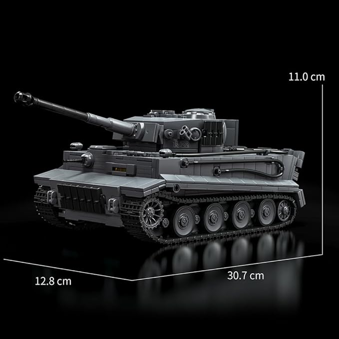 39062 Tiger Tank NO.1322 Building Block Set 1622 Pieces Military 1:28 Scale Tank Model Toys Ideal Gift for Room Decoration or Collection