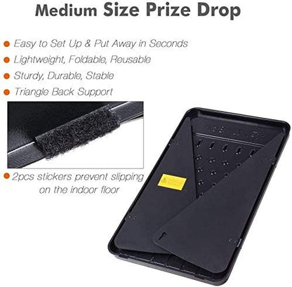 ZeHuoGe 30 Prize Drop Boards Disk Game Foldable Stand Customizable 6 Slots with 10 Pucks for Carnival Tradeshow Party
