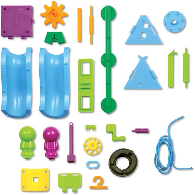 Learning Resources Playground Engineering &amp Design STEM Set - Kids Games Building and Construction Gears Montessori Activities  Critical Thinking Skills Problem Solving for Boys and Girls