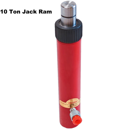 10 Ton Hydraulic Floor Jack Porta Power Ram and Hand Jack Pump Car Auto Body Frame Repair Tool for Automotive Truck Farm Heavy Equipment Repair 22000lbs Red