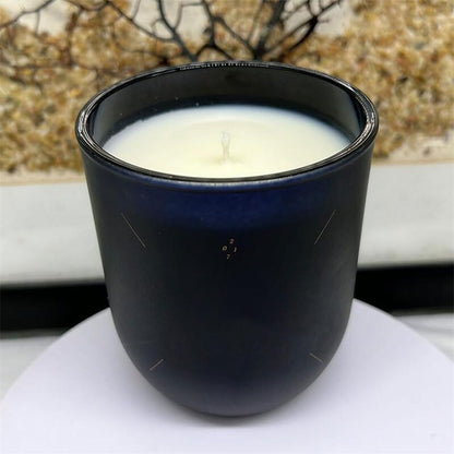 NEKCOCO Candlestick Holder Glass Cup Aromatherapy Candle U-Shaped Frosted Glass Cup Bedroom Essential Oil Aromatherapy Candle Candle Holders