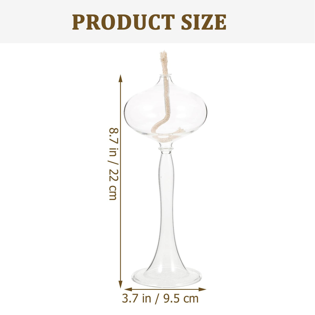 Miniature Glass Oil Lamp with Handle - Refillable Kerosene Wick Lantern for Indoor Use and Home Party