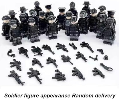 Closed Cage Building Blocks Set - Military Prison Battle Scene Building BlockCompatible with Lego World T-RexIncludes 10 Soldier Figures with Weapons