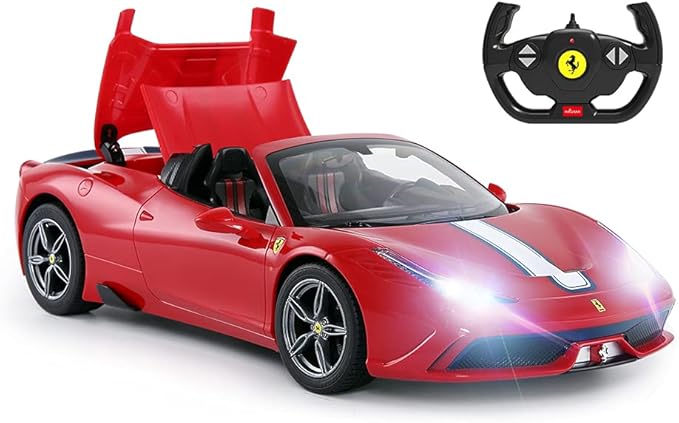Rastar RC Car | Radio Remote Control Car 1/14 Scale Ferrari 458 Special A Model Toy Car for Kids Auto Open &amp Close Red