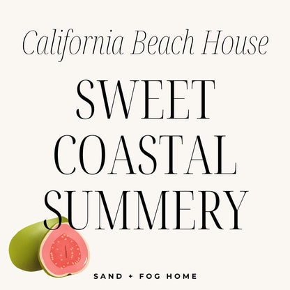 Sand + Paws Scented Candle -California Beach House –Luxurious Air Freshening Jar Candles Neutralize pet Odors and Enhance Home décor – 100% Cotton Lead-Free Wicks - 12oz