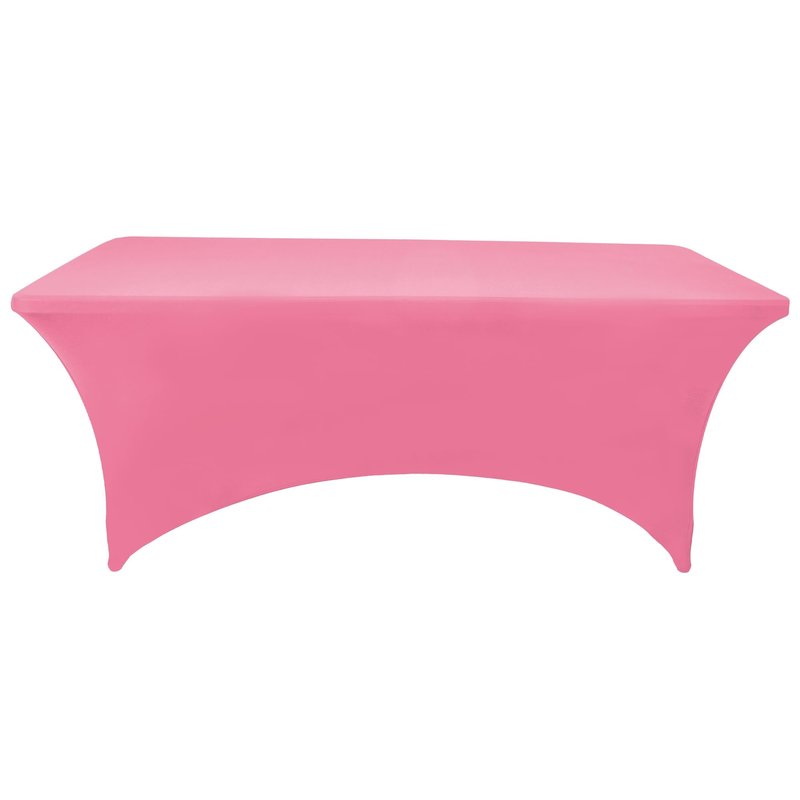 ZarzaaSik 6-Pack 8ft Spandex Table Covers for Rectangle Folding Tables - Washable Elastic Tablecloth - Ultimate Fitted Table Protector for Birthday Parties, Trade Shows, Banquet