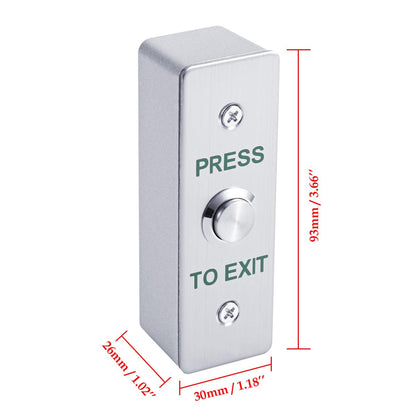 Door Access Control System 1200lbs Magnetic Lock Kit with 4 Remote Controls Stainless Steel Exit Button