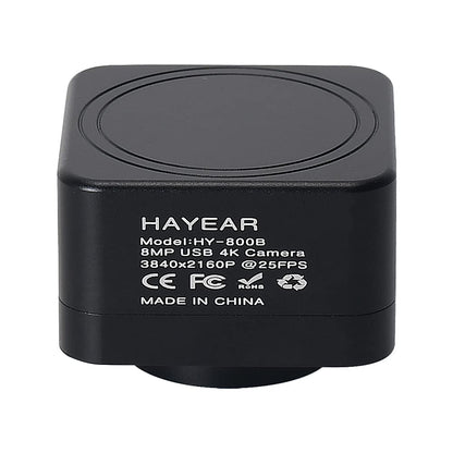 HAYEAR 8MP 4K USB Digital Camera 1/1.8 inch Sensor Microscope Camera, UHD 3840x2160 USB Camera for Windows Web Cam OTG Supported for Education Lab PCB Inspection