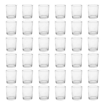 BTGLLAS Clear Mercury Glass Tea Light Holders Set of 36 - Elegant Votive Candle Holders for Weddings, Showers and Home Decor - Perfect for Table Centerpieces and Parties (Glass, Clear)