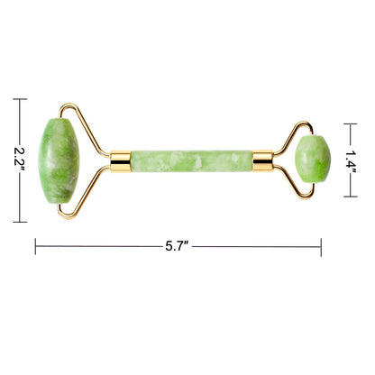 AECW Natural Jade Roller for Face Eyes Tool Jade Facial Roller Noiseless Facial Massage Roller