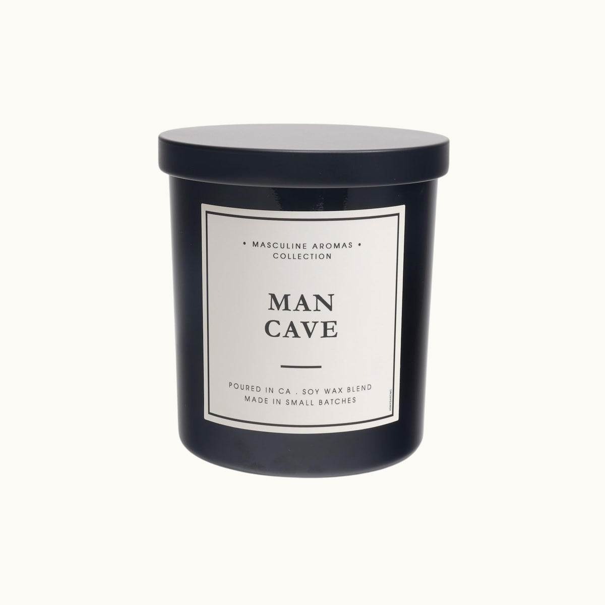LEOBEN CO – Man Cave Scented Mens Candle – 9oz, Masculine Collection Design – 50 hr Burn Time – Poured in California Using Vegan Soy Wax and Essential Oils – Made in Small Batches