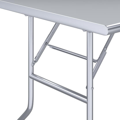 Express KitchQuip Premium Quality Stainless Steel Open Base Folding Utility Table - Folding Work Table for Commercial Kitchen, Restaurant, Hotel and Garage - NSF (24" x 60" Without Undershelf)